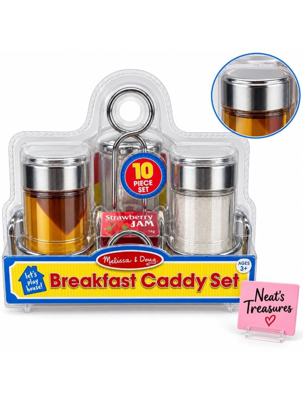 Melissa And Doug BREAKFAST CADDY SET Play House 10 Pcs Food Diner Set Rare NEW